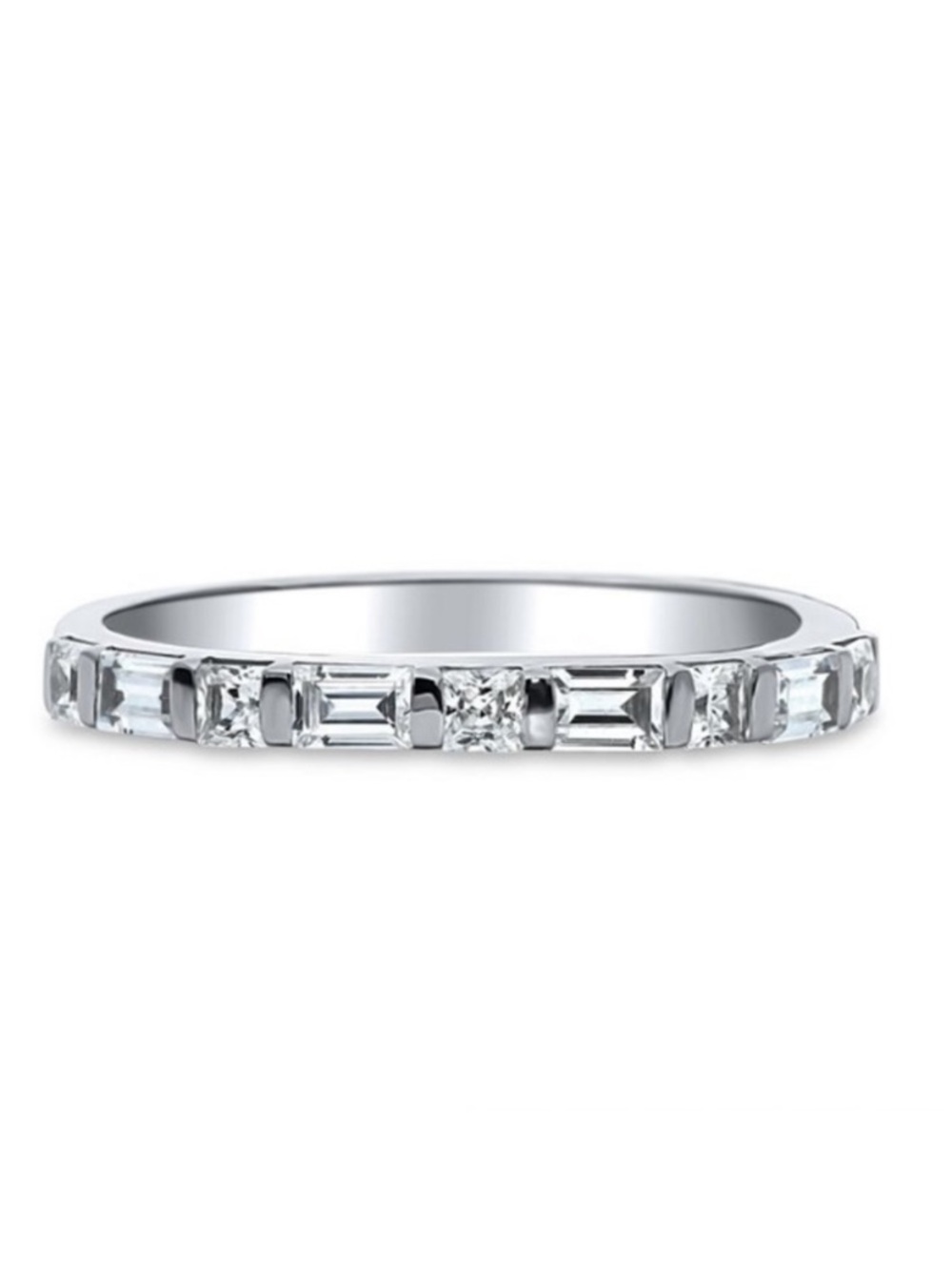 Sterling Silver Cubic Zirconia Eternity Band - Picture 8 of 9
